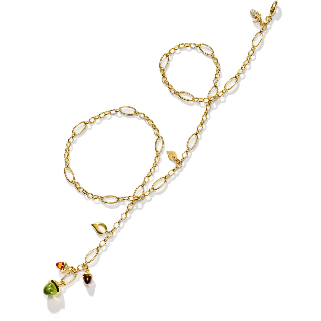 MIKADO Halskette Delicate 'INDIAn Summer', Gelbgold • Diamant • Citrin • Peridot • Rauchquarz von Tamara Comolli (N-M-Del51-IS-pD-yg)