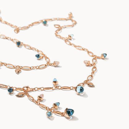 MIKADO Halskette 'Sky' mit Diamant Pavé, Roségold • Diamant von Tamara Comolli (N-M-100-Sky-p-rg)