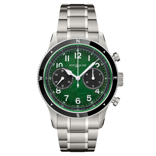 1858 Automatic Chronograph 0 Oxygen, Edelstahl • Saphir von Montblanc (MB133298)