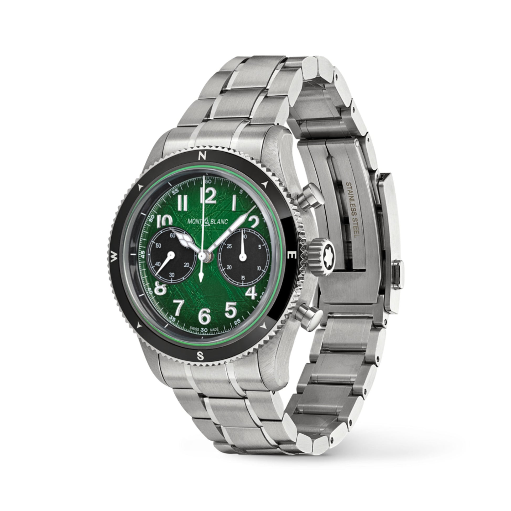 1858 Automatic Chronograph 0 Oxygen, Edelstahl • Saphir von Montblanc (MB133298)
