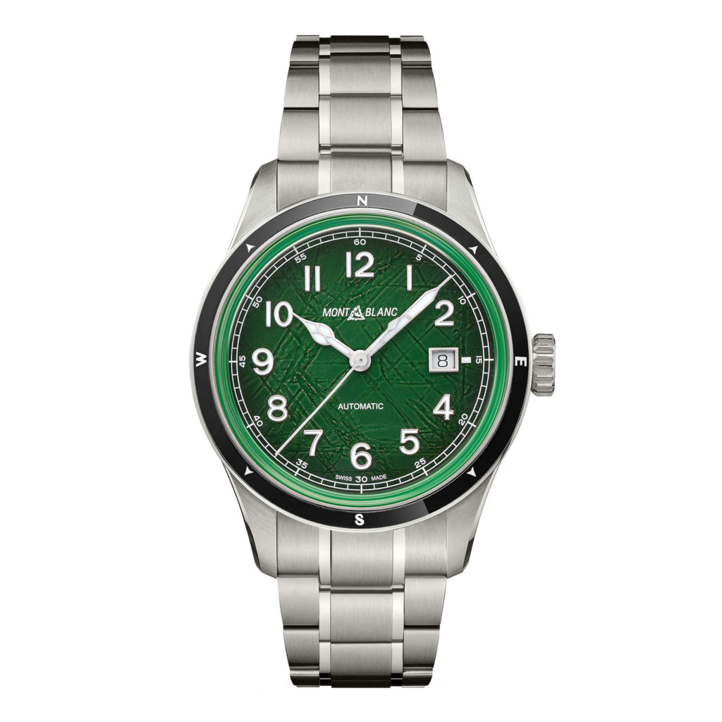 Montblanc 1858 Automatic Date 0 Oxygen (MB133269) aus Edelstahl mit Rubin