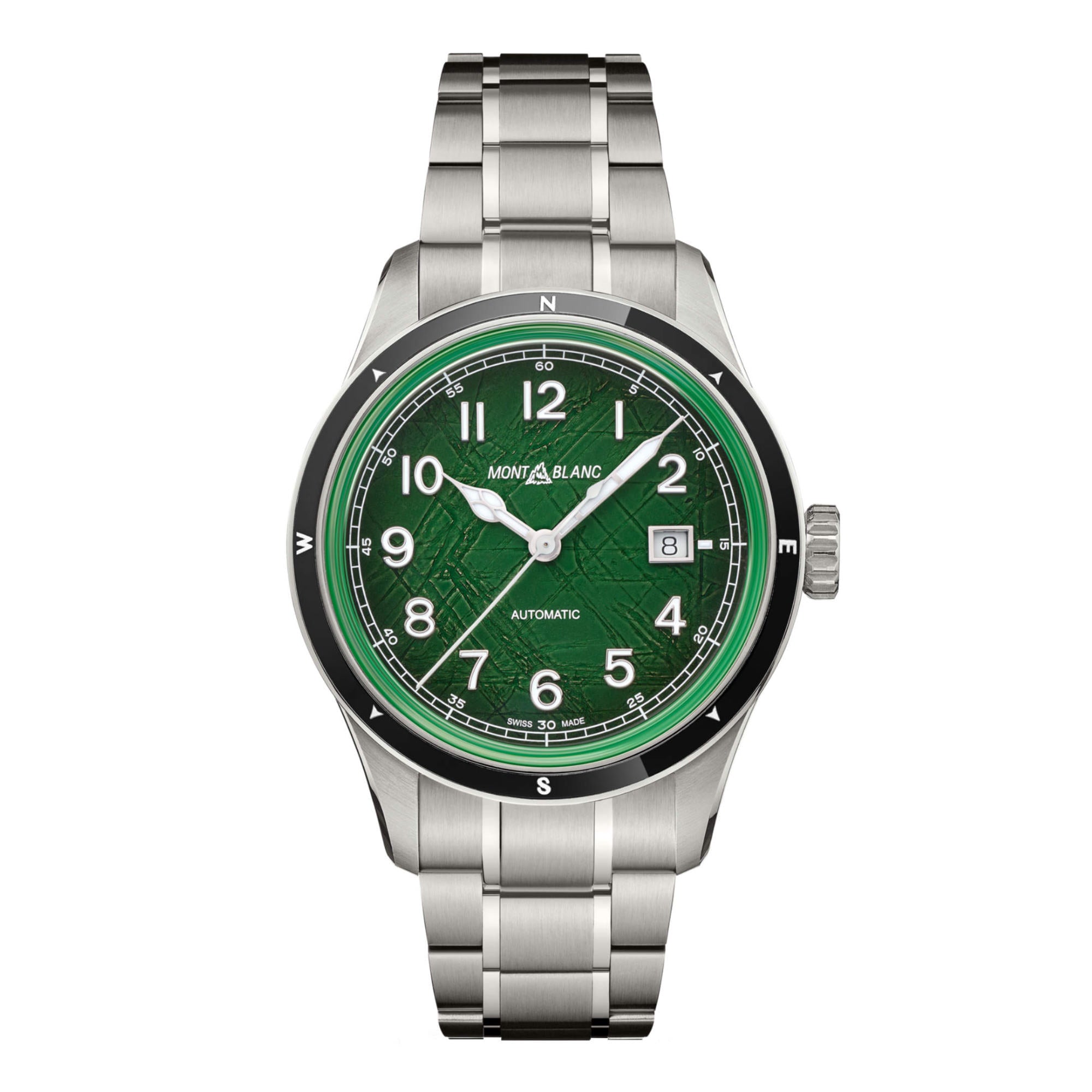 Montblanc 1858 Automatic Date 0 Oxygen (MB133269) aus Edelstahl mit Rubin