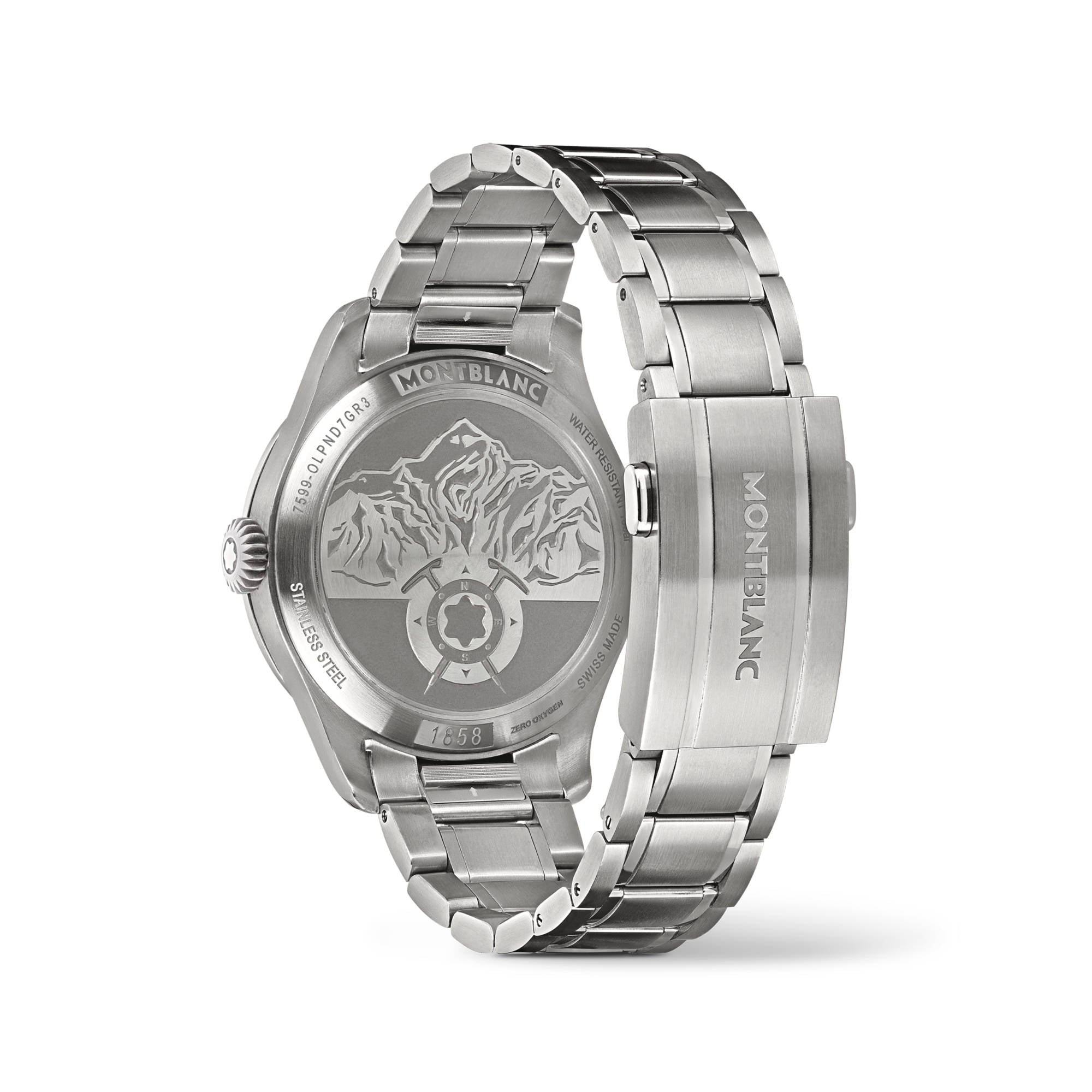 Montblanc 1858 Automatic Date 0 Oxygen (MB133269) aus Edelstahl mit Rubin