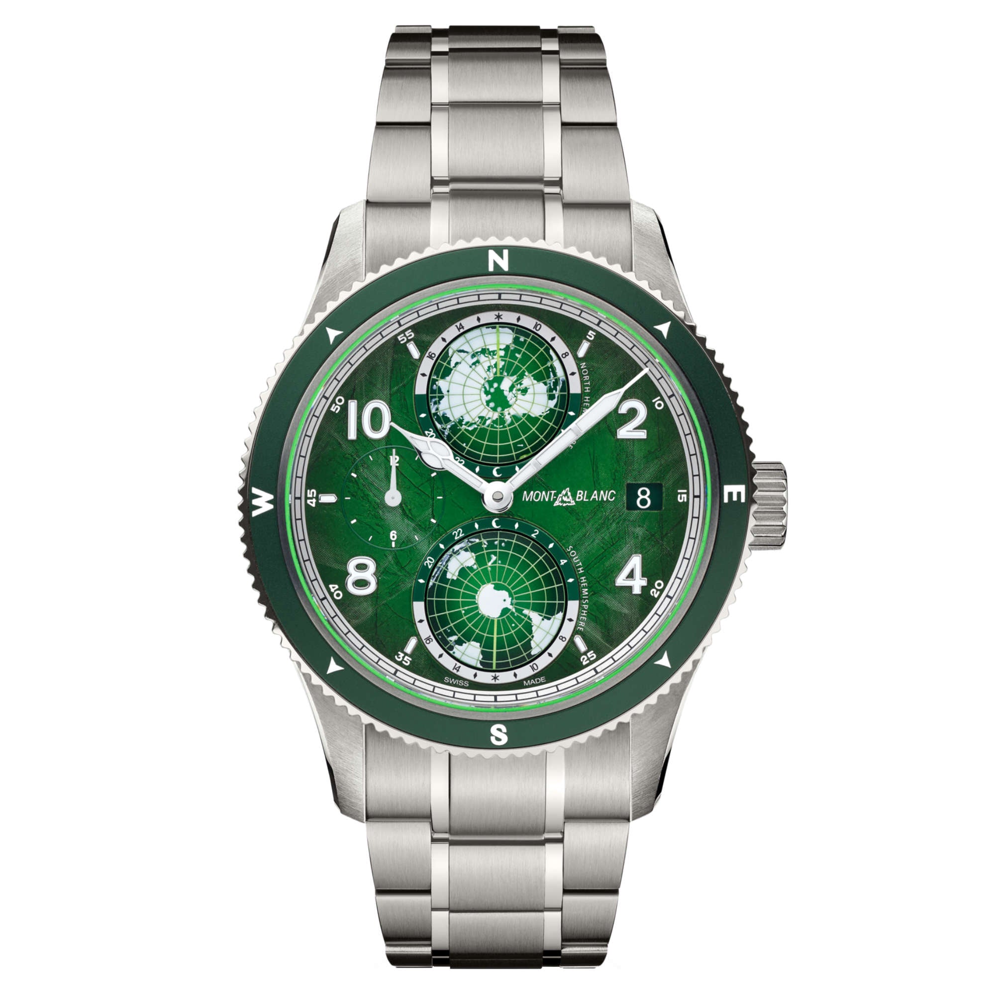 Montblanc 1858 Geosphere 0 Oxygen (MB133303) aus Aluminium, Edelstahl mit Rubin