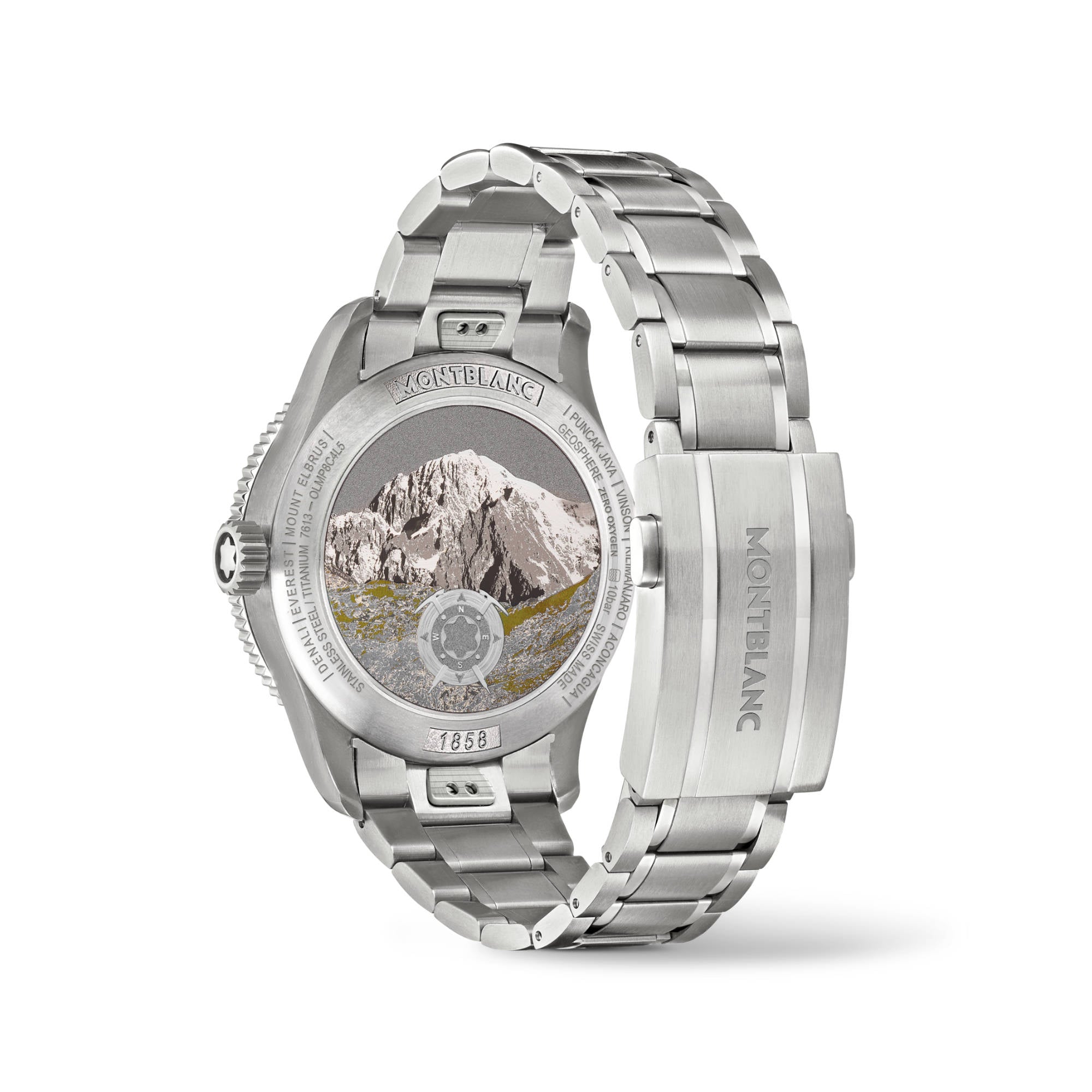 Montblanc 1858 Geosphere 0 Oxygen (MB133303) aus Aluminium, Edelstahl mit Rubin