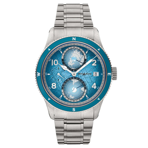 Montblanc 1858 Geosphere 0 Oxygen South Pole Exploration Limited Edition - 1990 Exemplare (MB130961) aus Titan, Edelstahl