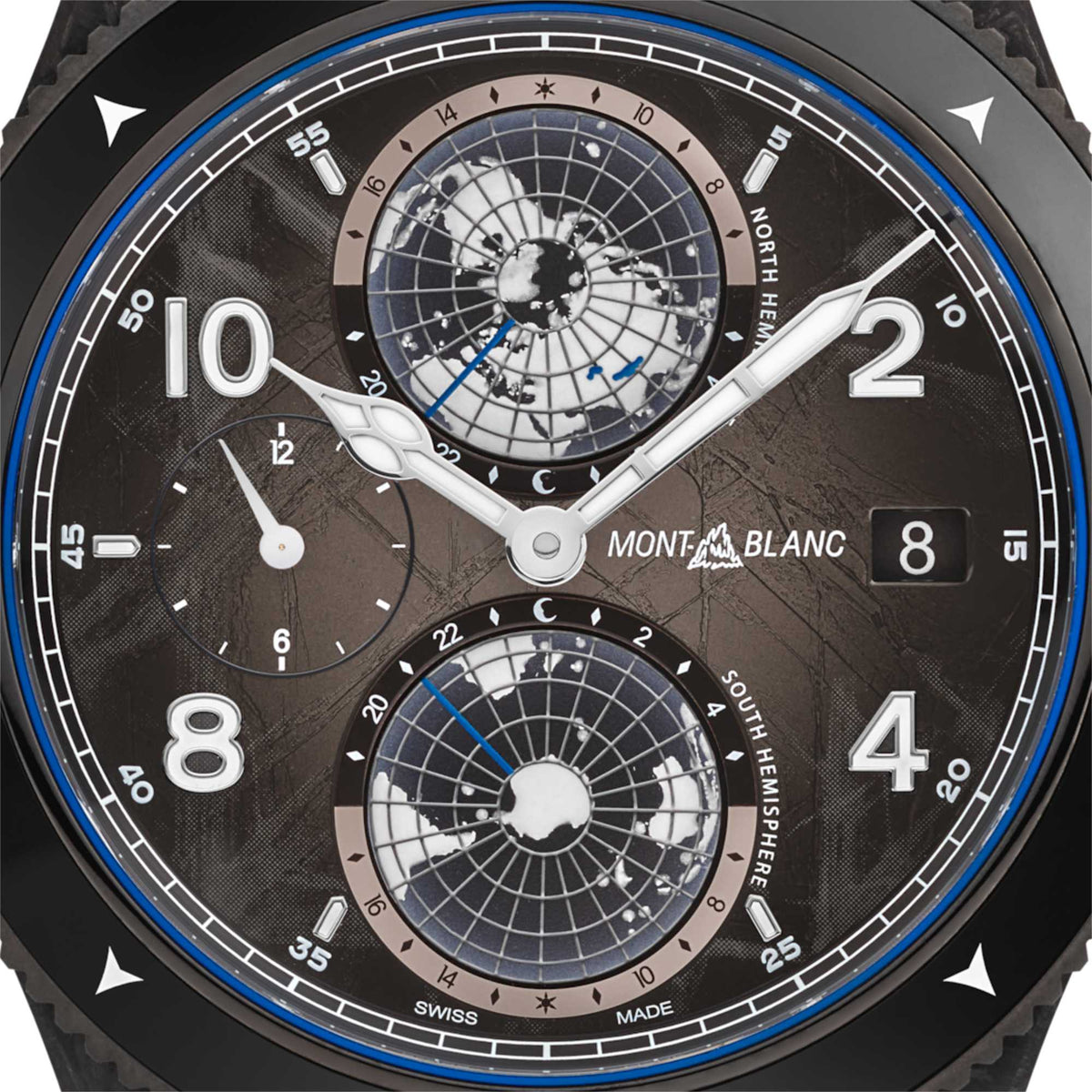 Montblanc 1858 Geosphere CARBO₂ 0 Oxygen Limited Edition - 1969 Exemplare (MB132300) aus Edelstahl mit Saphir