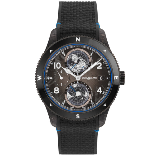 Montblanc 1858 Geosphere CARBO₂ 0 Oxygen Limited Edition - 1969 Exemplare (MB132300) aus Edelstahl mit Saphir