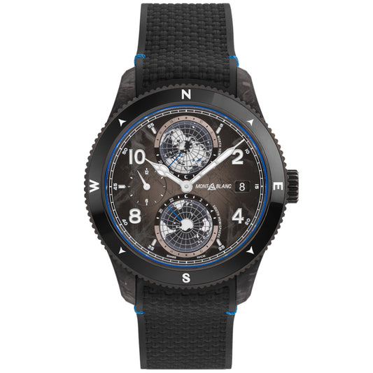 1858 Geosphere CARBO₂ 0 Oxygen Limited Edition - 1969 Exemplare, Edelstahl • Saphir von Montblanc (MB132300)