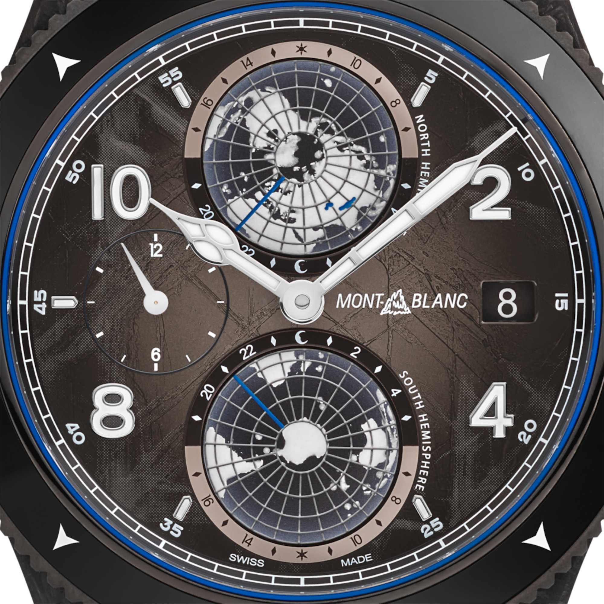 Montblanc 1858 Geosphere CARBO₂ 0 Oxygen Limited Edition - 1969 Exemplare (MB132300) aus Edelstahl mit Saphir