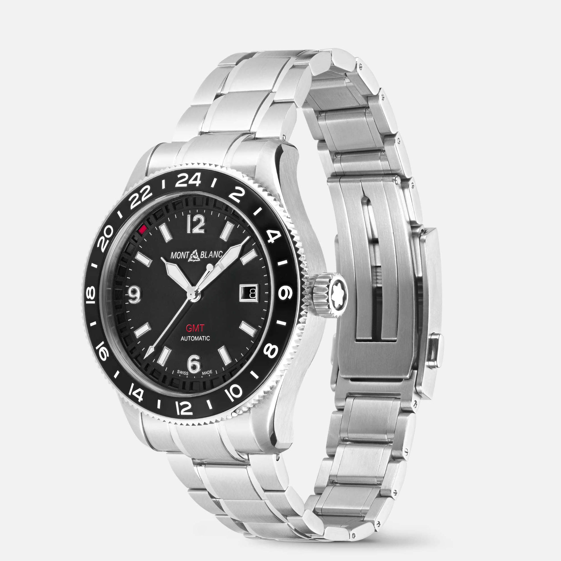 1858 GMT, Edelstahl von Montblanc (MB129615)