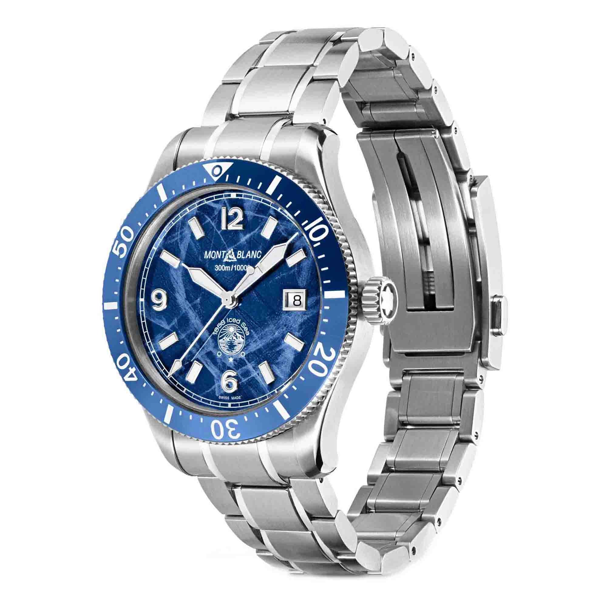 Montblanc 1858 Iced Sea Automatic Date (MB129369) aus Edelstahl
