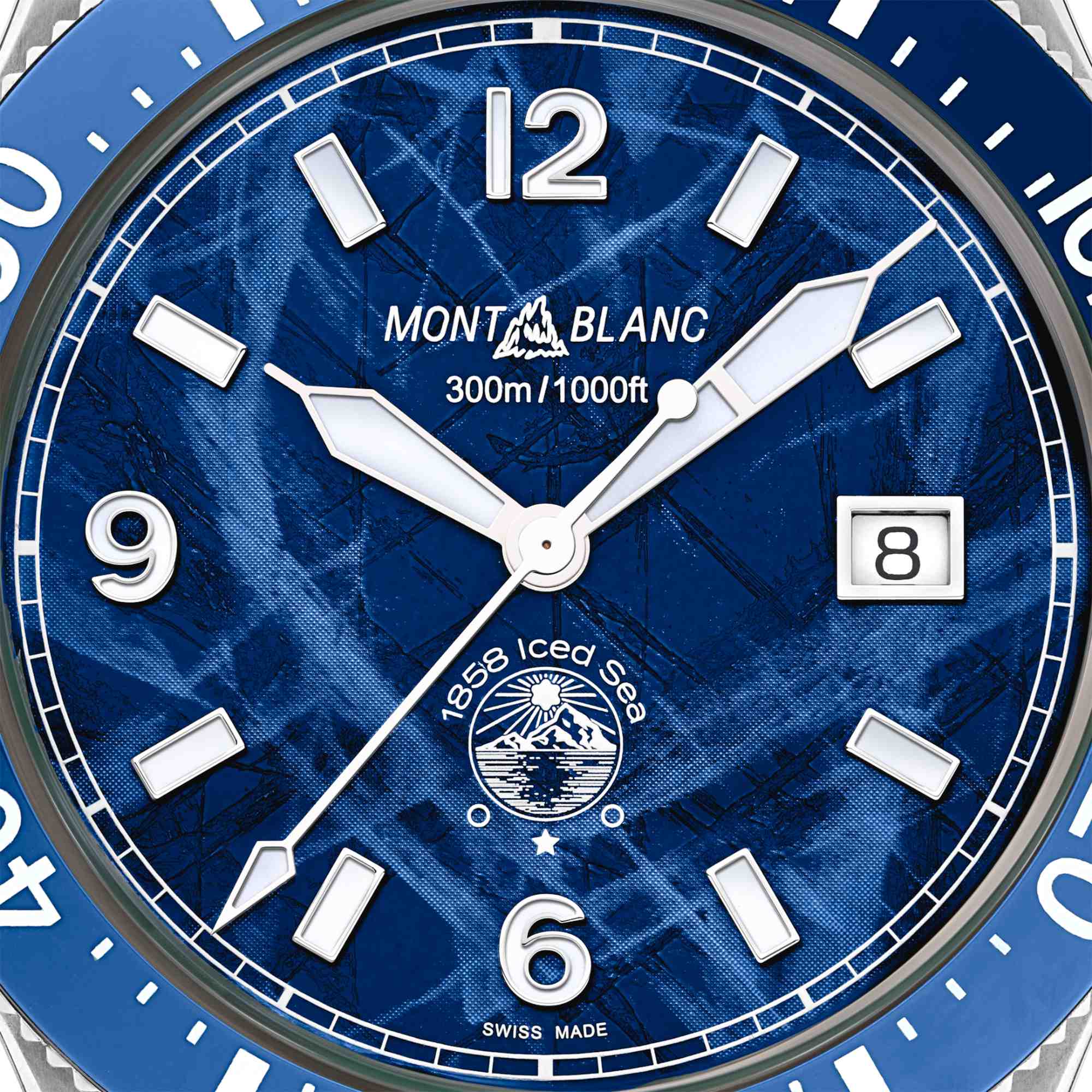 Montblanc 1858 Iced Sea Automatic Date (MB129369) aus Edelstahl
