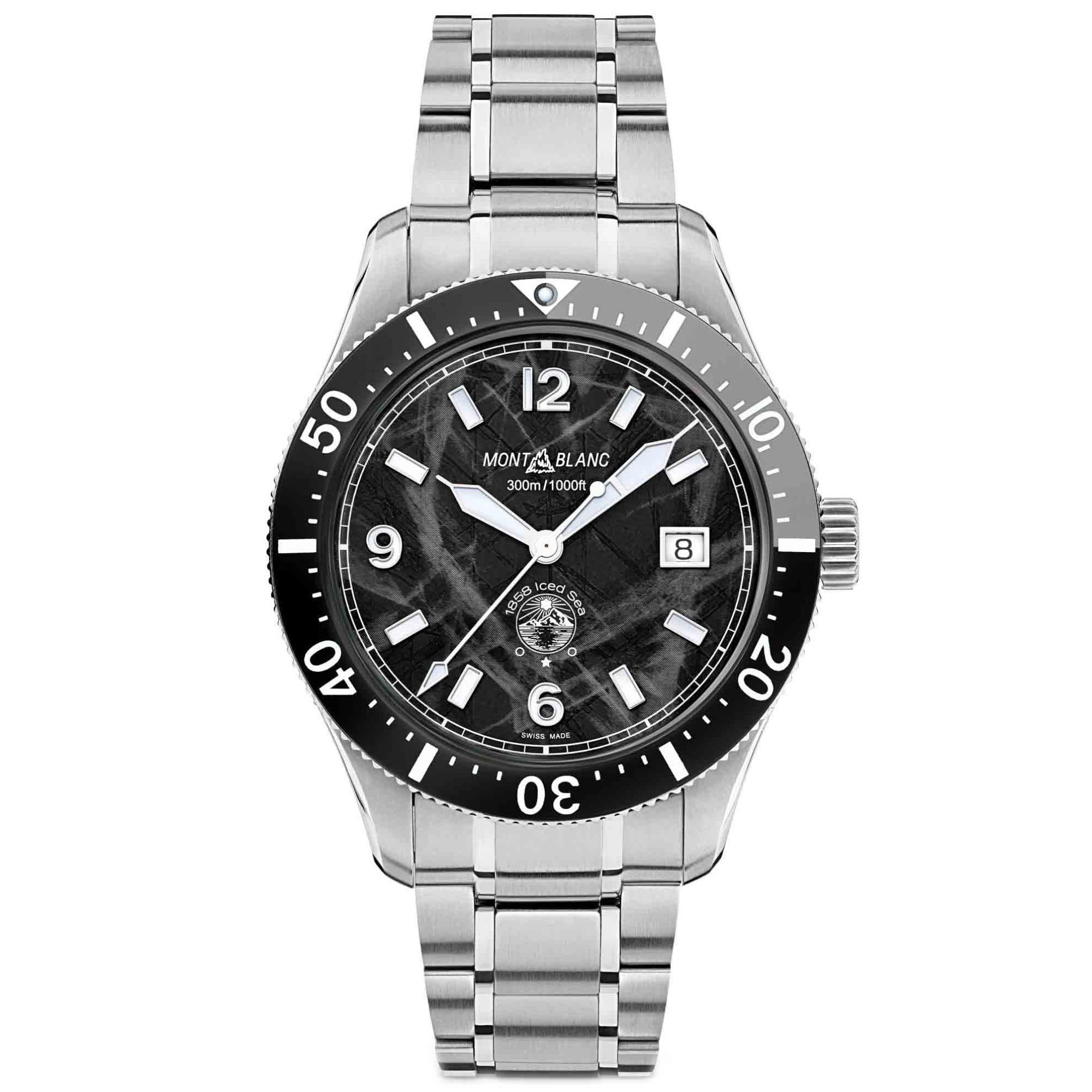 Montblanc 1858 Iced Sea Automatic Date (MB129371) aus Edelstahl