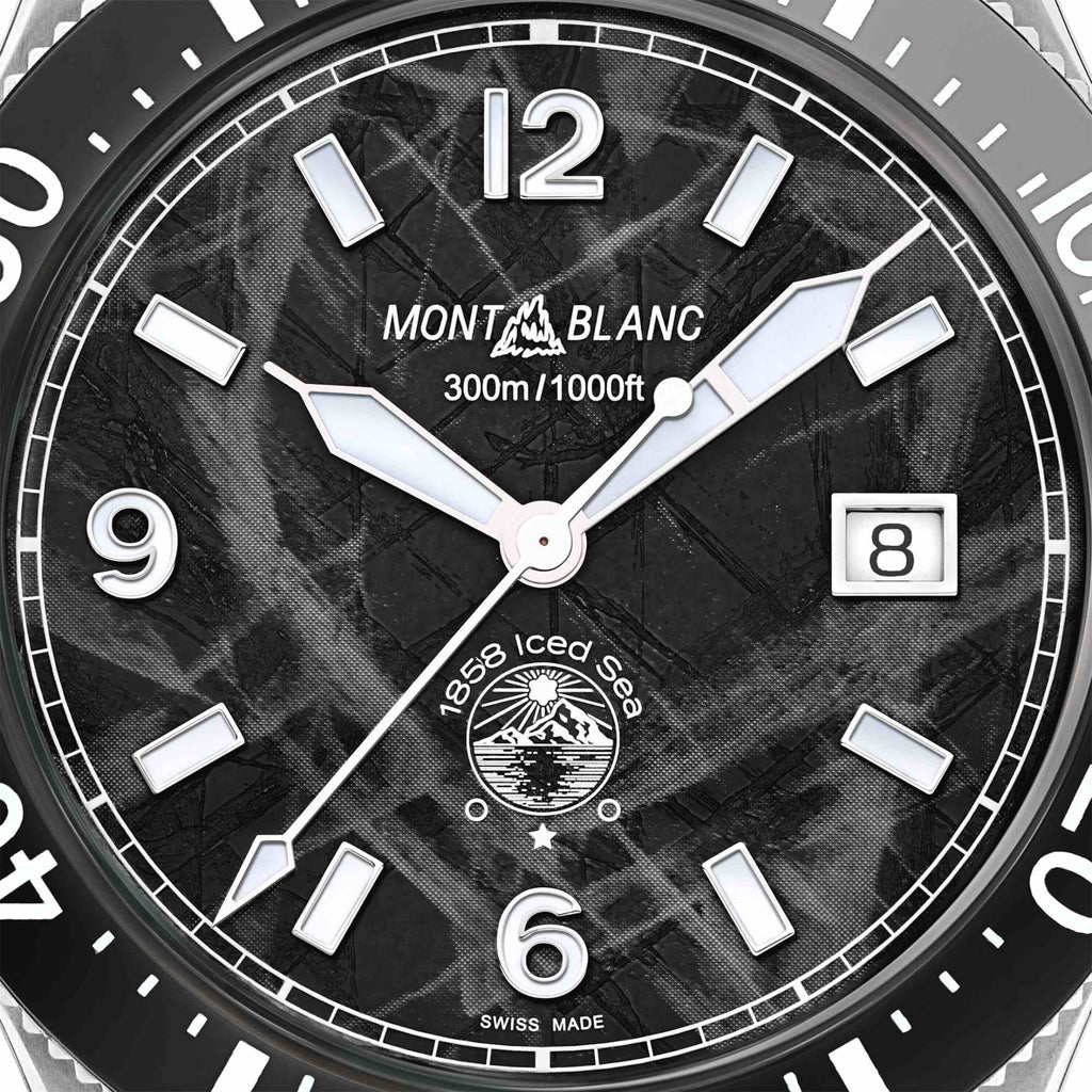 Montblanc 1858 Iced Sea Automatic Date (MB129371) aus Edelstahl