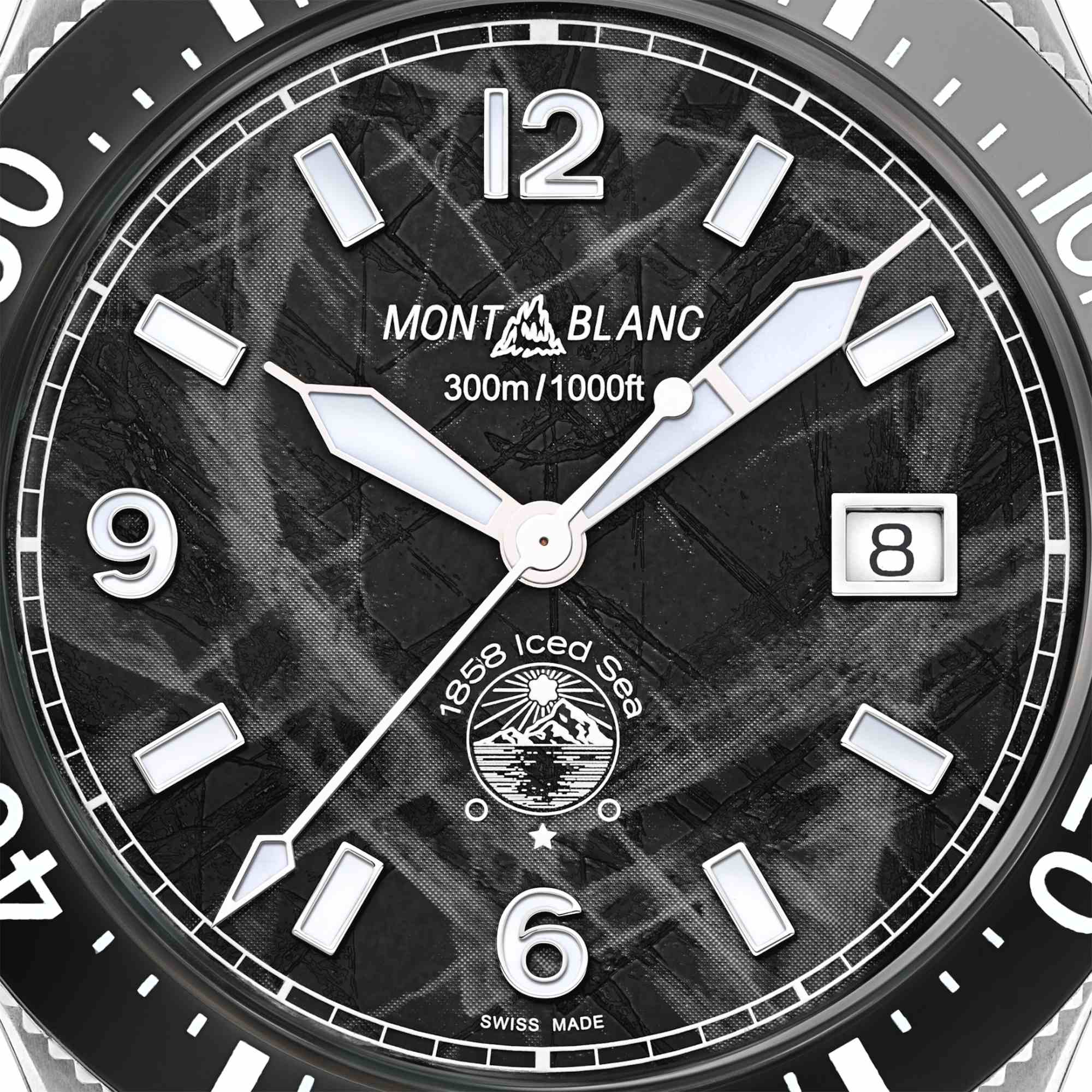Montblanc 1858 Iced Sea Automatic Date (MB129371) aus Edelstahl