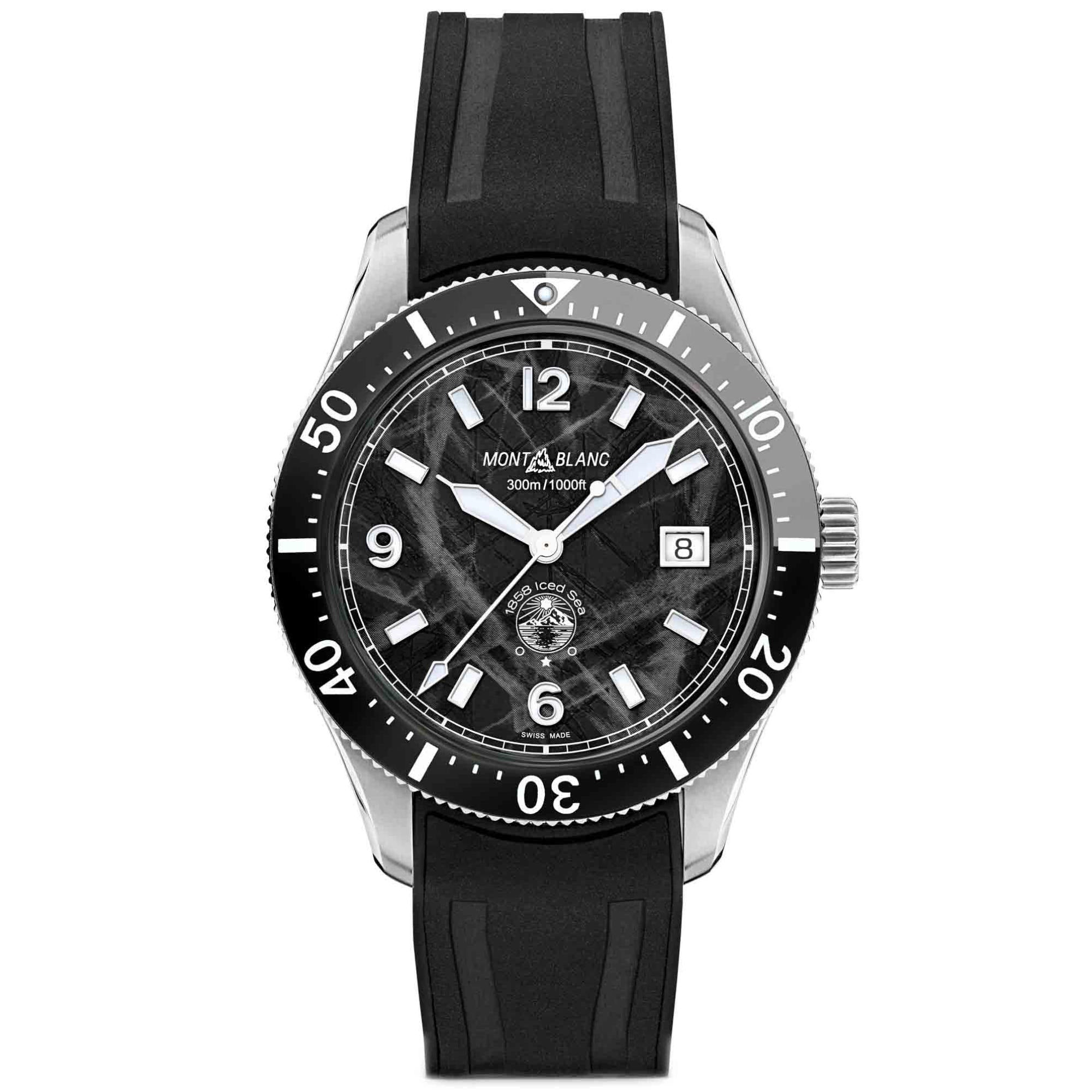 Montblanc 1858 Iced Sea Automatic Date (MB129372) aus Edelstahl