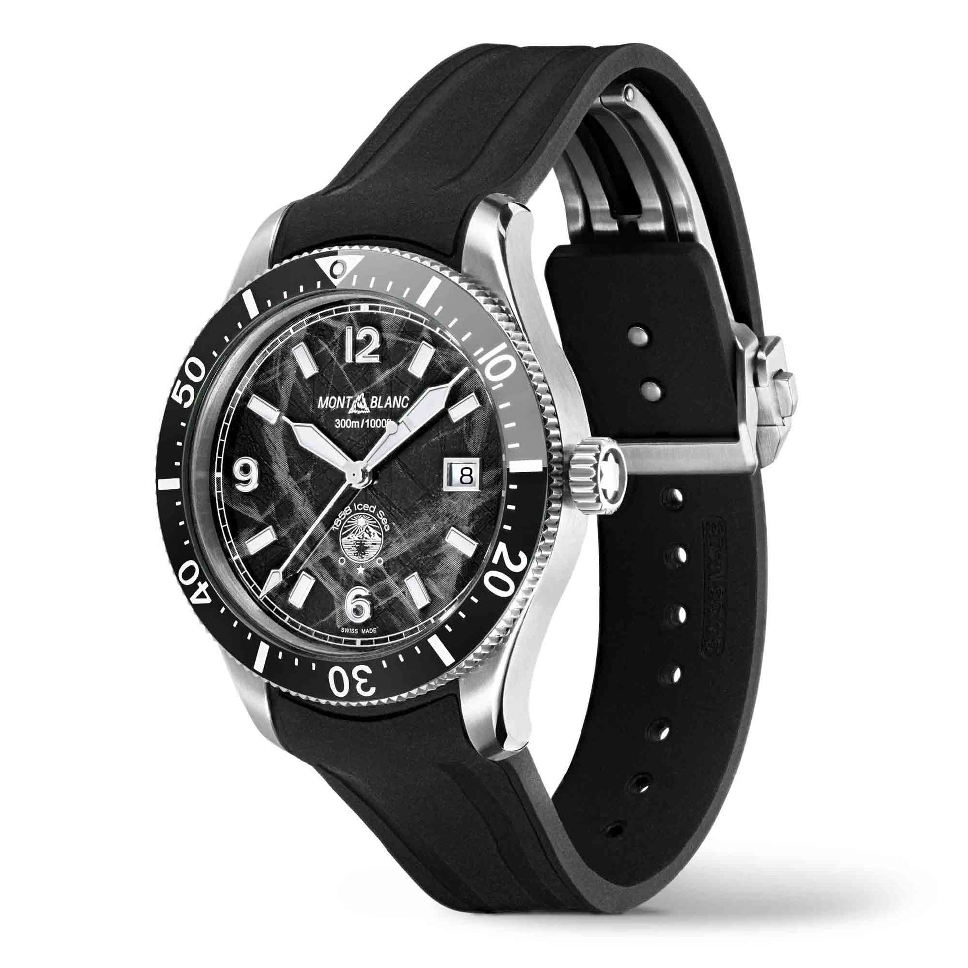 1858 Iced Sea Automatic Date, Edelstahl von Montblanc (MB129372)