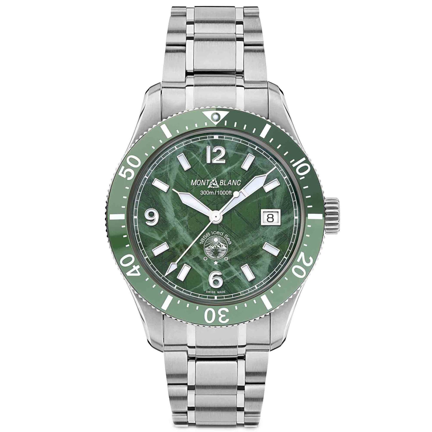 1858 Iced Sea Automatic Date, Edelstahl von Montblanc (MB129373)