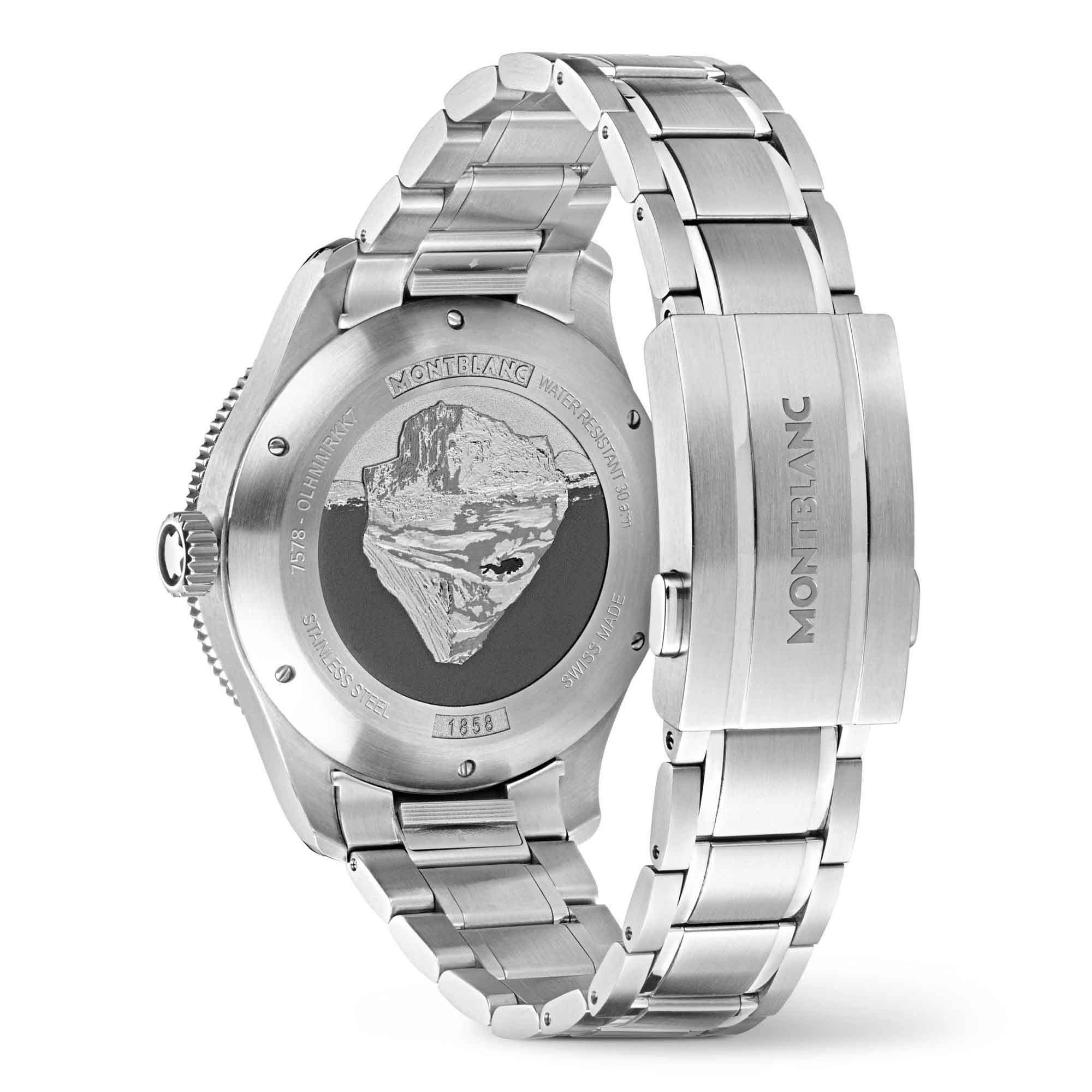 Montblanc 1858 Iced Sea Automatic Date (MB129373) aus Edelstahl