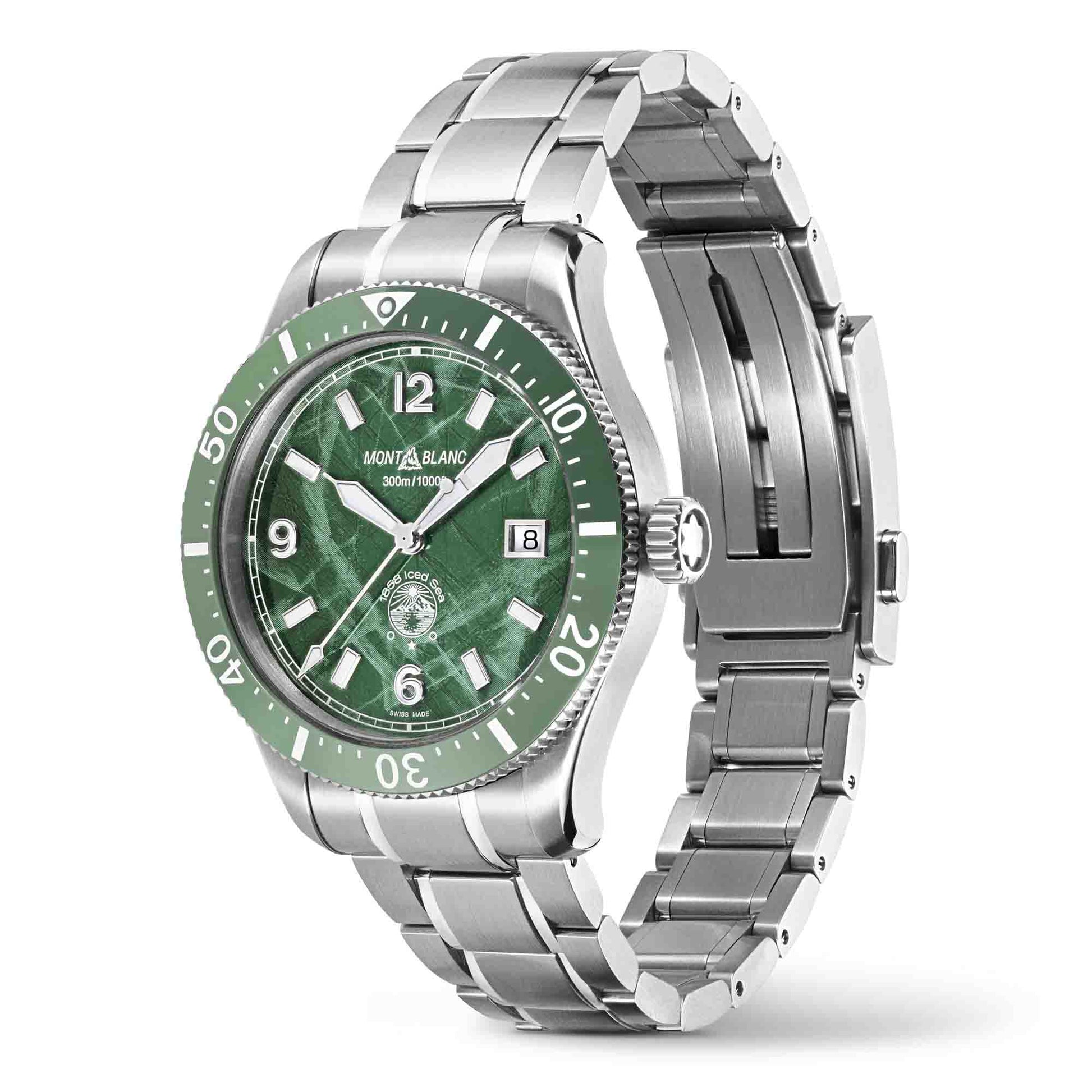 1858 Iced Sea Automatic Date, Edelstahl von Montblanc (MB129373)