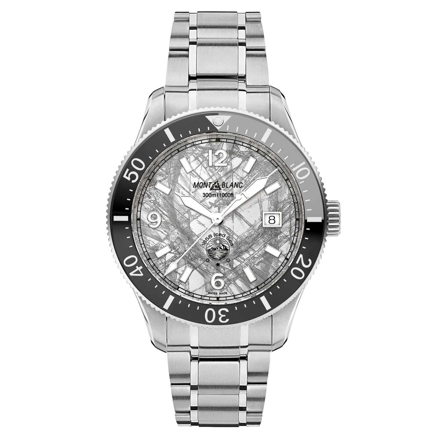 1858 Iced Sea Automatic Date, Edelstahl von Montblanc (MB130793)