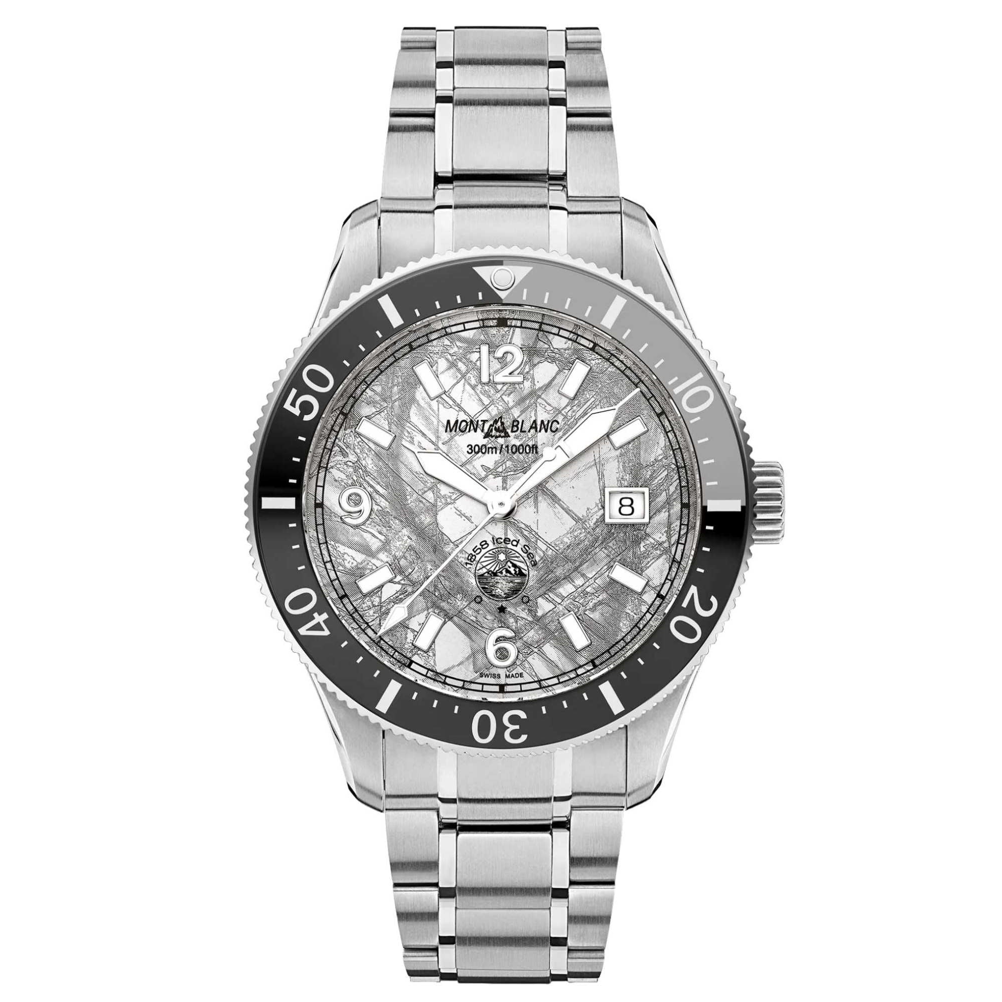 Montblanc 1858 Iced Sea Automatic Date (MB130793) aus Edelstahl