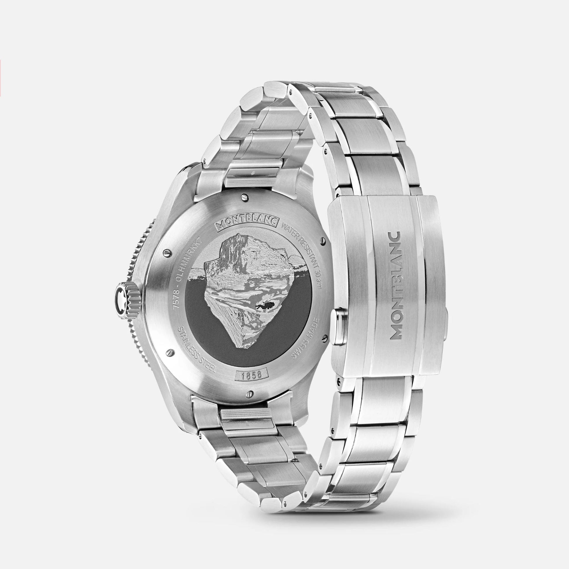 1858 Iced Sea Automatic Date, Edelstahl von Montblanc (MB130793)