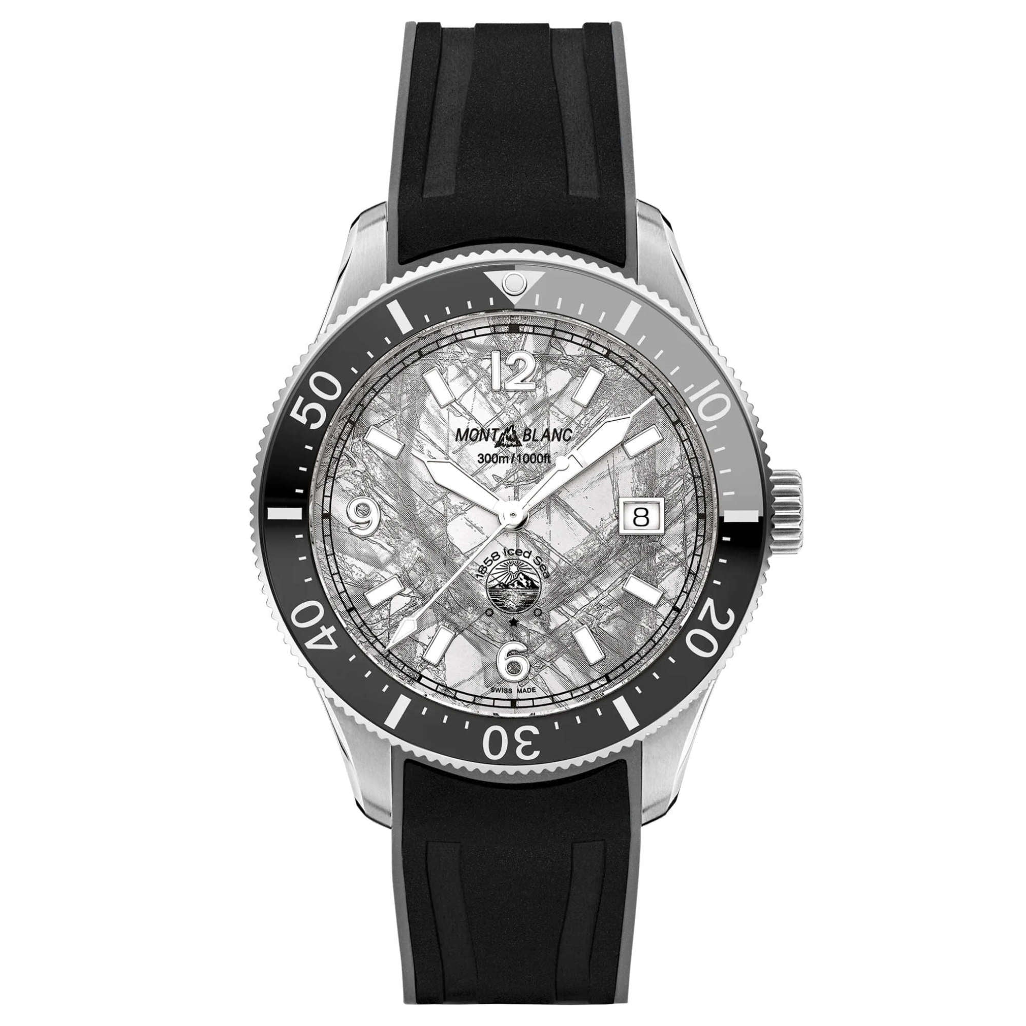 Montblanc 1858 Iced Sea Automatic Date (MB130807) aus Edelstahl