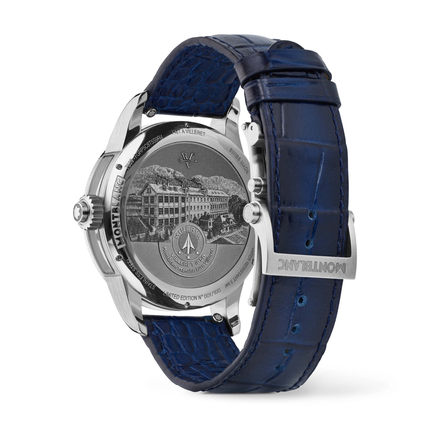 1858 The Unveiled Minerva Chronograph Limited Edition - 100 Exemplare, Weißgold • Rubin von Montblanc (MB133296)