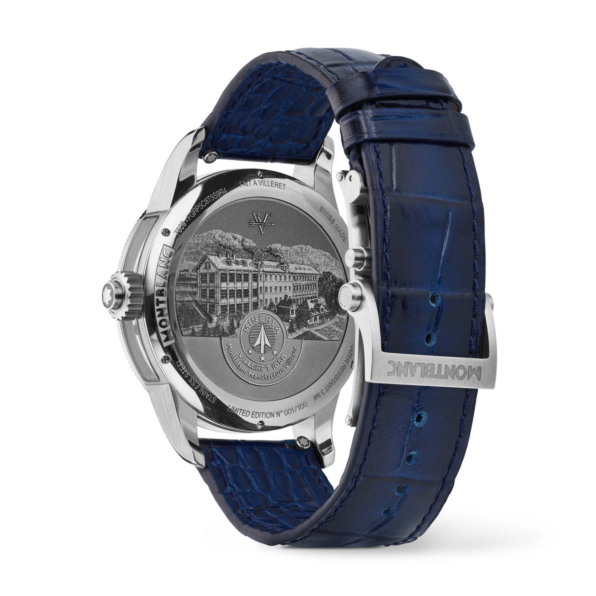 1858 The Unveiled Minerva Chronograph Limited Edition - 100 Exemplare, Weißgold • Rubin von Montblanc (MB133296)