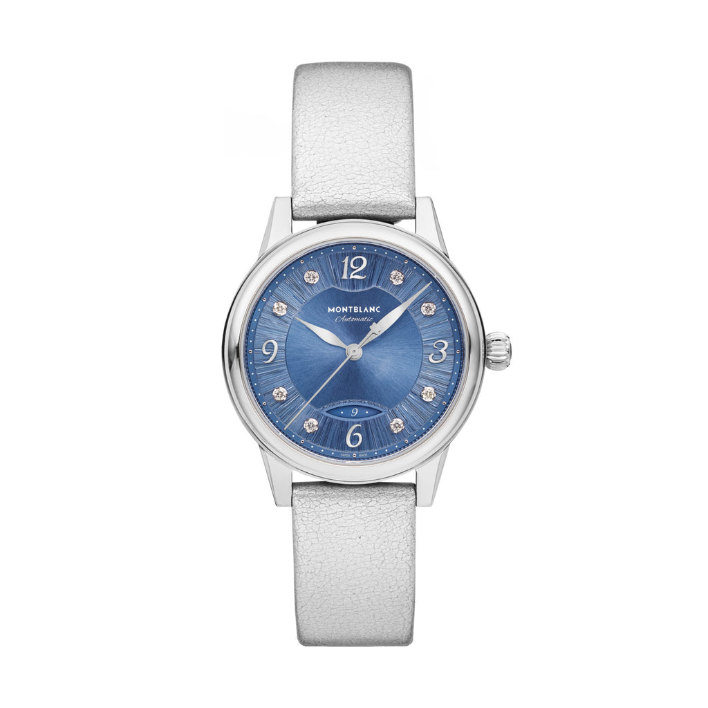 Montblanc Bohème Automatic Date 30 mm (MB133306) aus Leder, Edelstahl mit Diamant