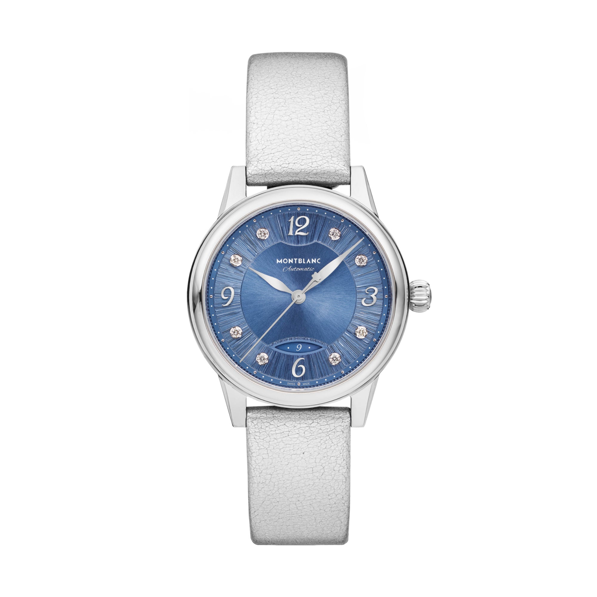 Montblanc Bohème Automatic Date 30 mm (MB133306) aus Leder, Edelstahl mit Diamant