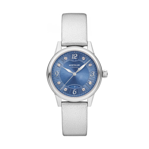 Montblanc Bohème Automatic Date 30 mm (MB133306) aus Leder, Edelstahl mit Diamant