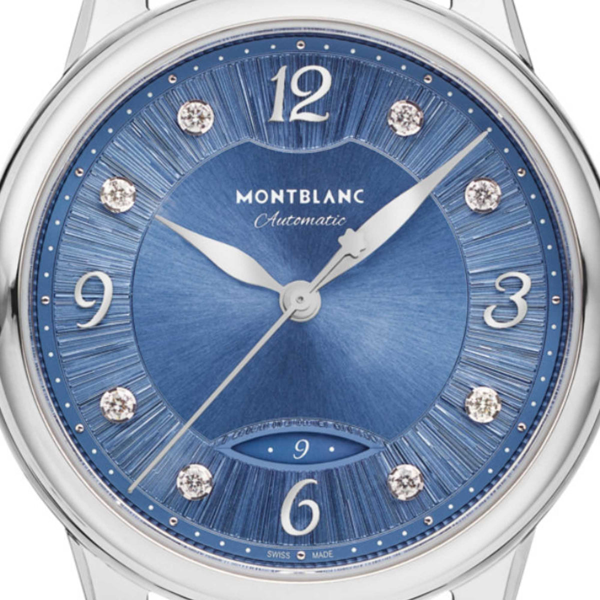 Montblanc Bohème Automatic Date 30 mm (MB133306) aus Leder, Edelstahl mit Diamant