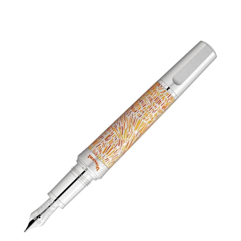 Montblanc Masters of Art Homage to Vincent van Gogh Limited Edition 4810 Füllfederhalter (MB129155) aus Weißgold, Platin