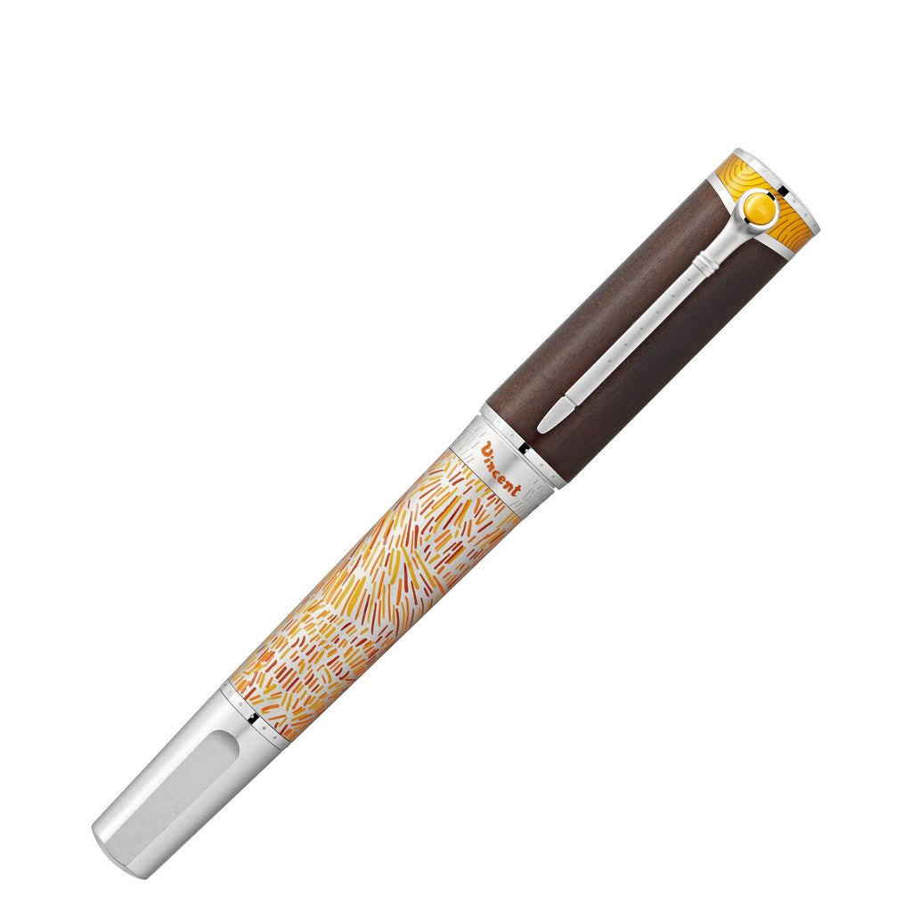 Montblanc Masters of Art Homage to Vincent van Gogh Limited Edition 4810 Füllfederhalter (MB129155) aus Weißgold, Platin