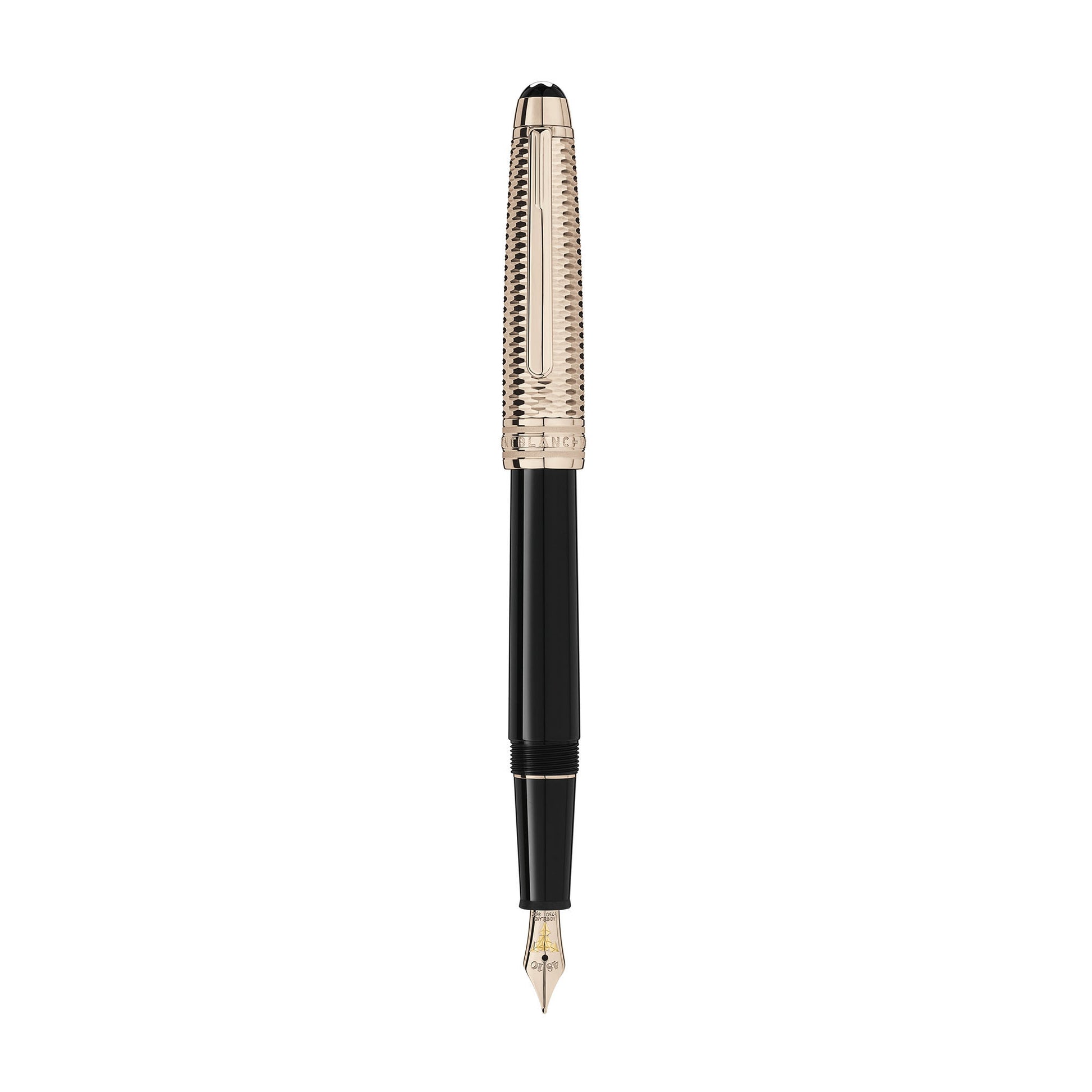 Meisterstück Doué Geometry Champagne Gold-Coated Classique Füllfederhalter • Perlmutt von Montblanc (MB132505)