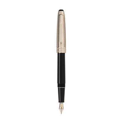 Meisterstück Doué Geometry Champagne Gold-Coated Classique Füllfederhalter • Perlmutt von Montblanc (MB132505)