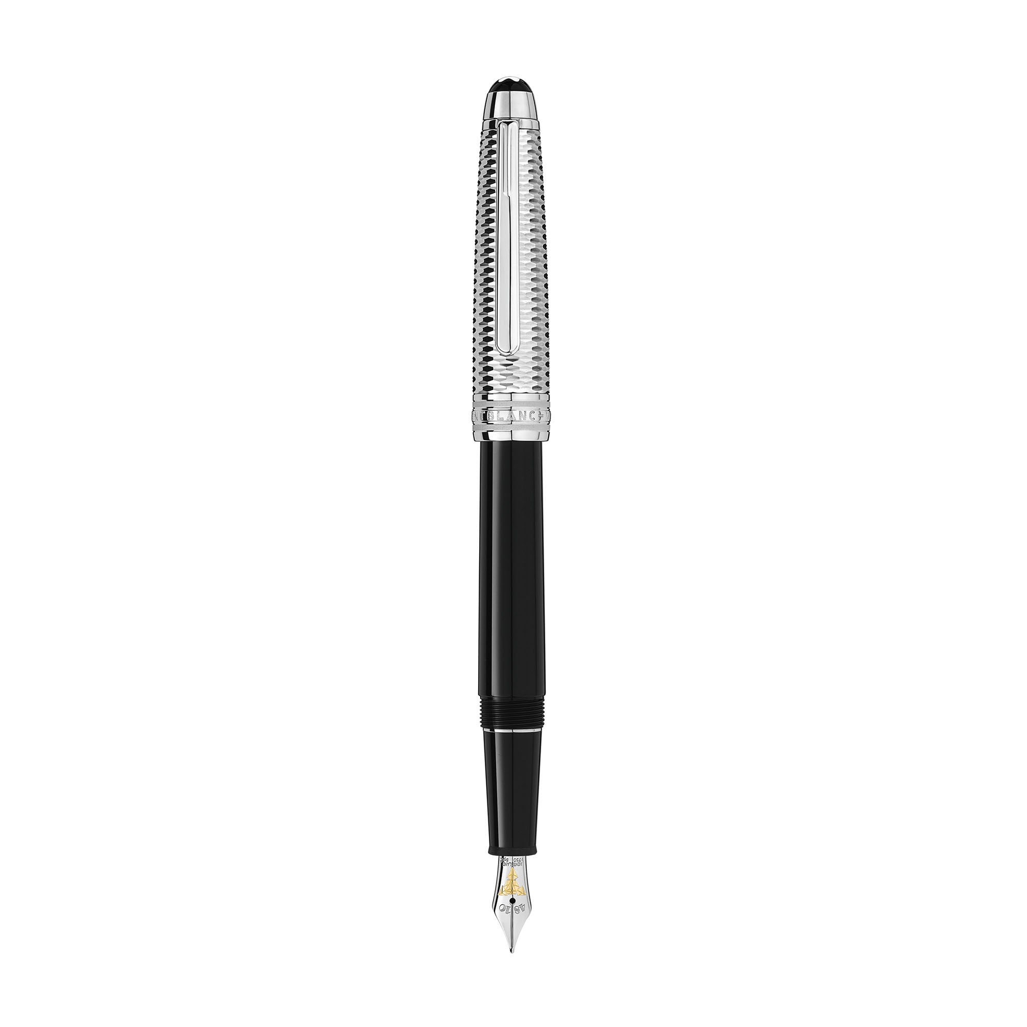 Montblanc Meisterstück Doué Geometry Classique Füllfederhalter (MB132501) aus Platin