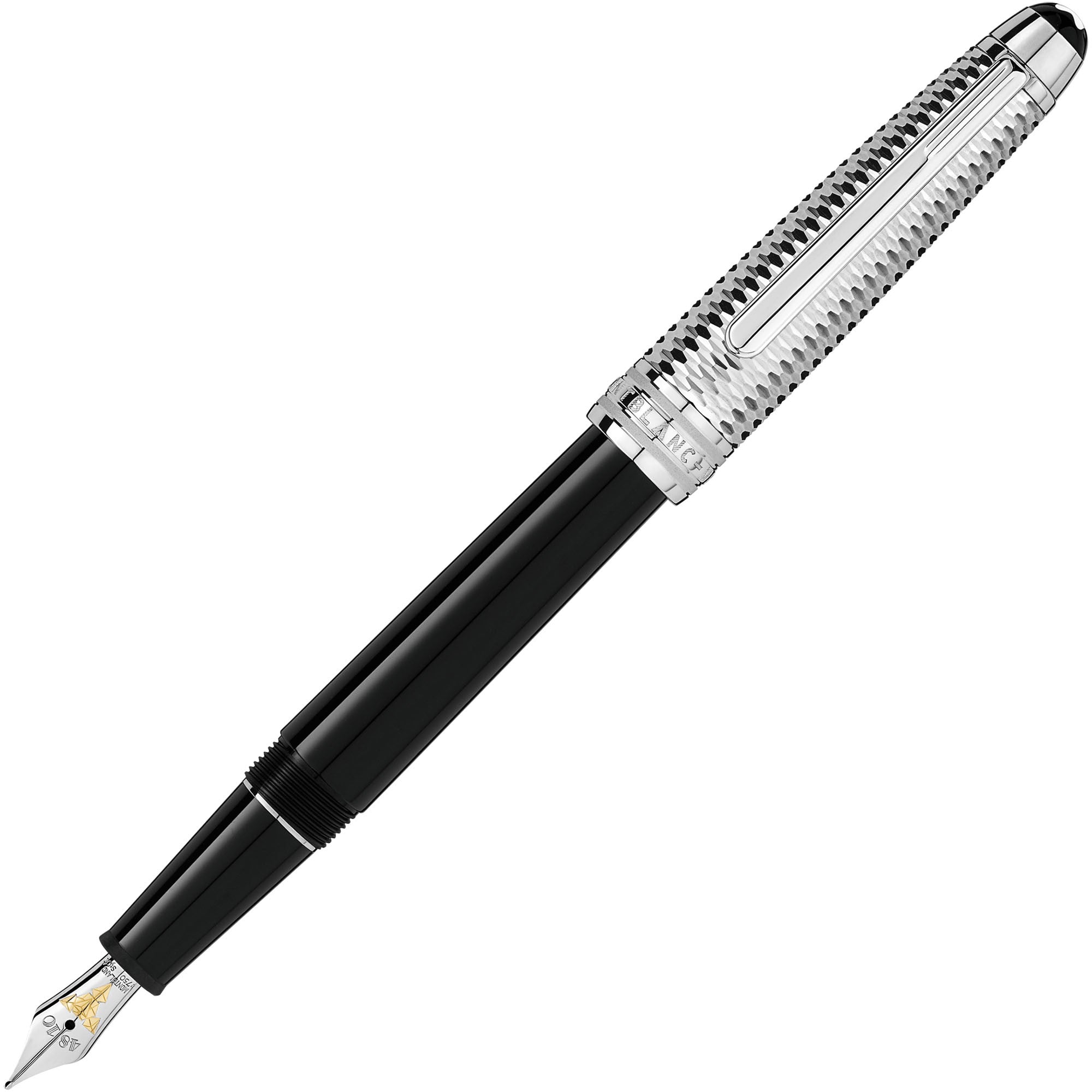 Montblanc Meisterstück Doué Geometry Classique Füllfederhalter (MB132501) aus Platin