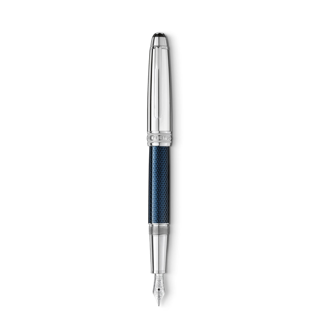 Montblanc Meisterstück Solitaire Doué Blue Hour Classique Füllfederhalter (MB132100) aus Platin