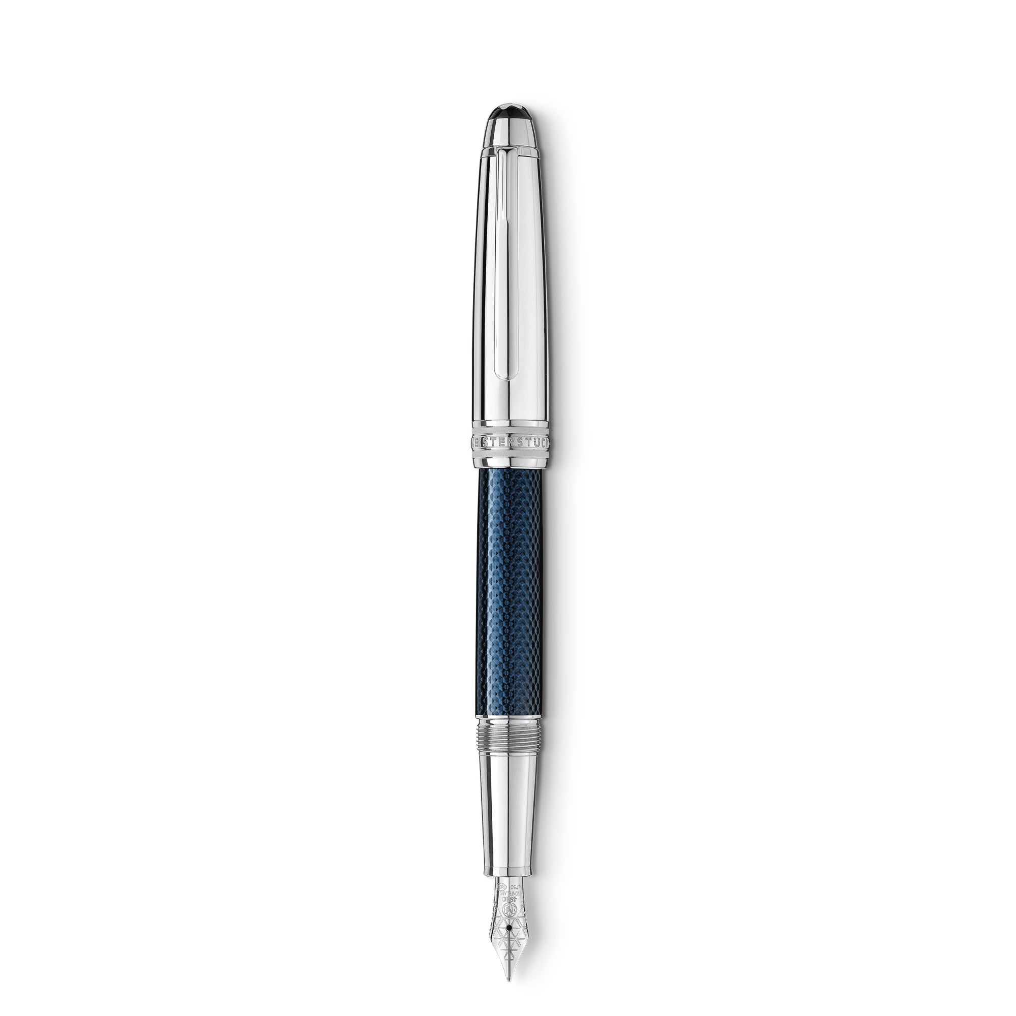 Montblanc Meisterstück Solitaire Doué Blue Hour Classique Füllfederhalter (MB132100) aus Platin