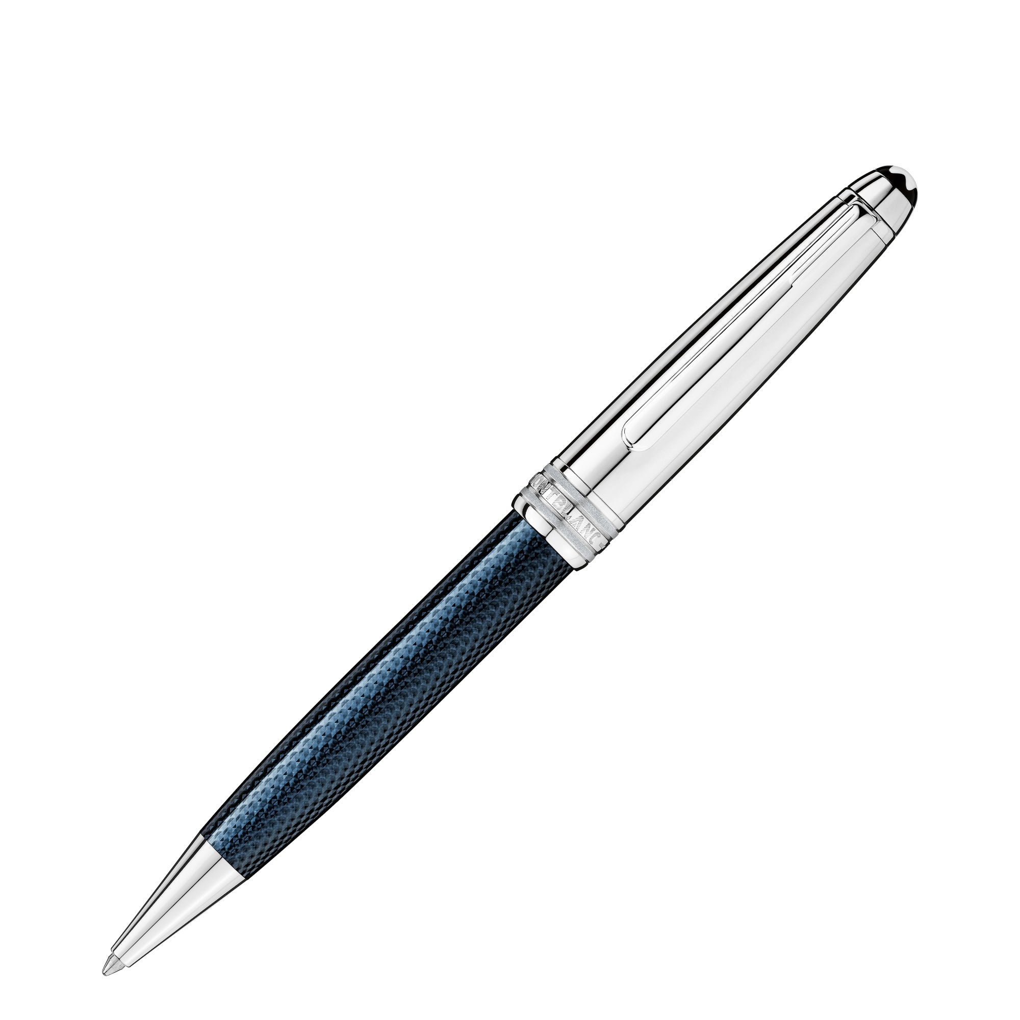 Montblanc Meisterstück Solitaire Doué Blue Hour Classique Kugelschreiber (MB132102) aus Platin