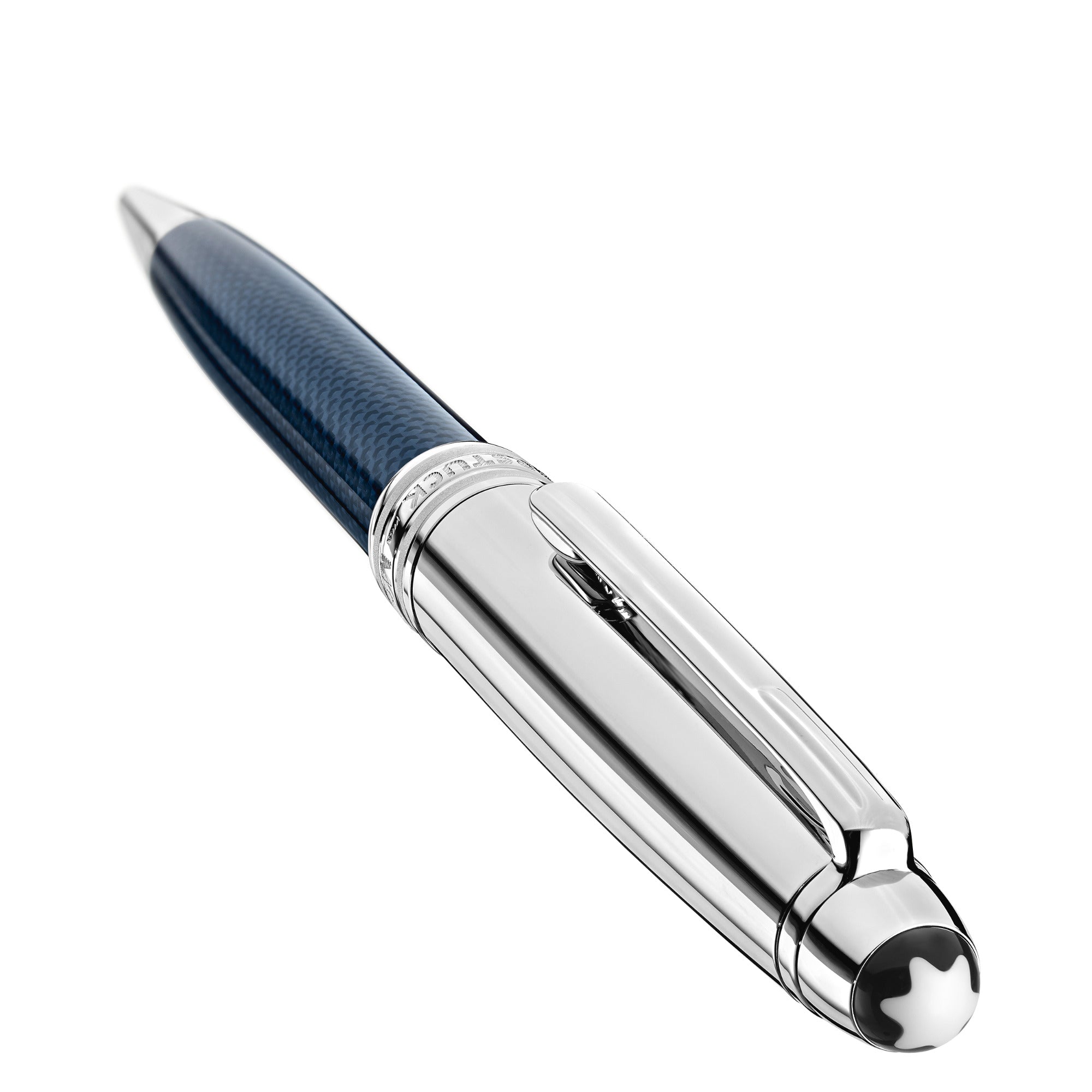 Montblanc Meisterstück Solitaire Doué Blue Hour Classique Kugelschreiber (MB132102) aus Platin