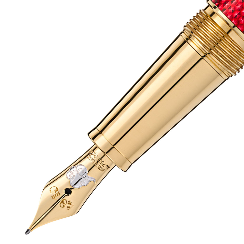 Montblanc Meisterstück Solitaire Doué Red Hour Classique Füllfederhalter Special Edition (MB130203) mit Rubin