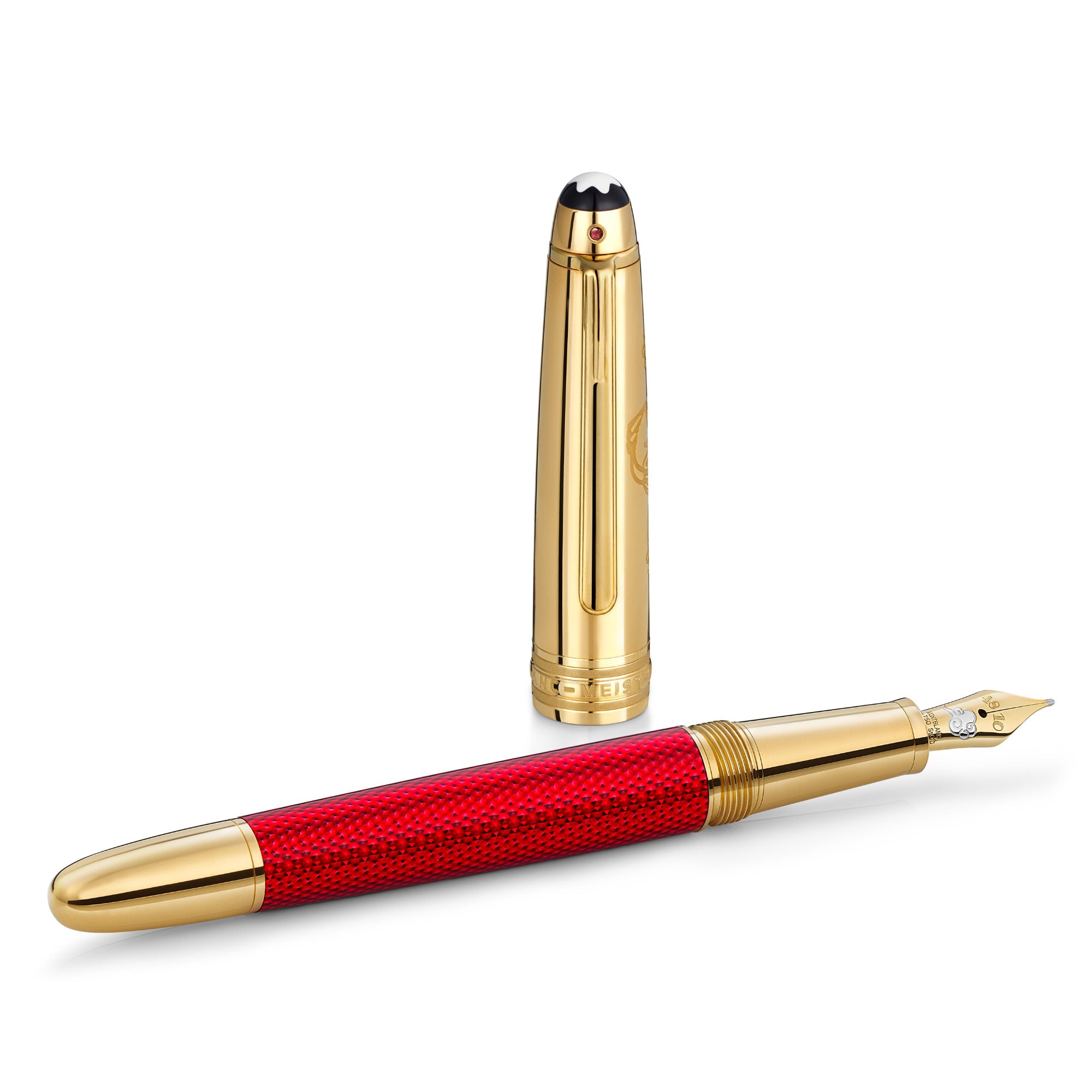 Montblanc Meisterstück Solitaire Doué Red Hour Classique Füllfederhalter Special Edition (MB130203) mit Rubin