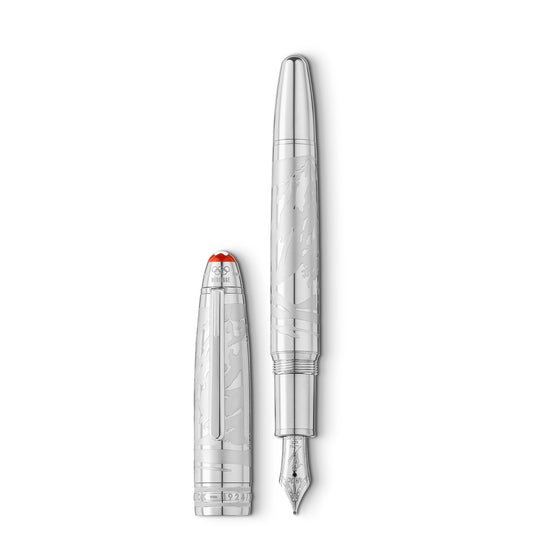 Meisterstück x Olympic Heritage Chamonix 1924 Solitaire LeGrand Füllfederhalter F, Platin von Montblanc (MB131370)
