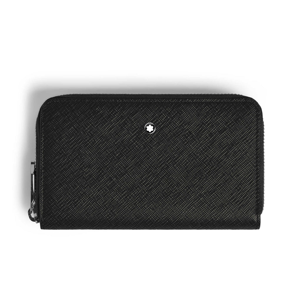 Montblanc Mittelgroße Continental-Brieftasche 12 cc mit Reißverschluss aus Sartorial Leder (MB220361)