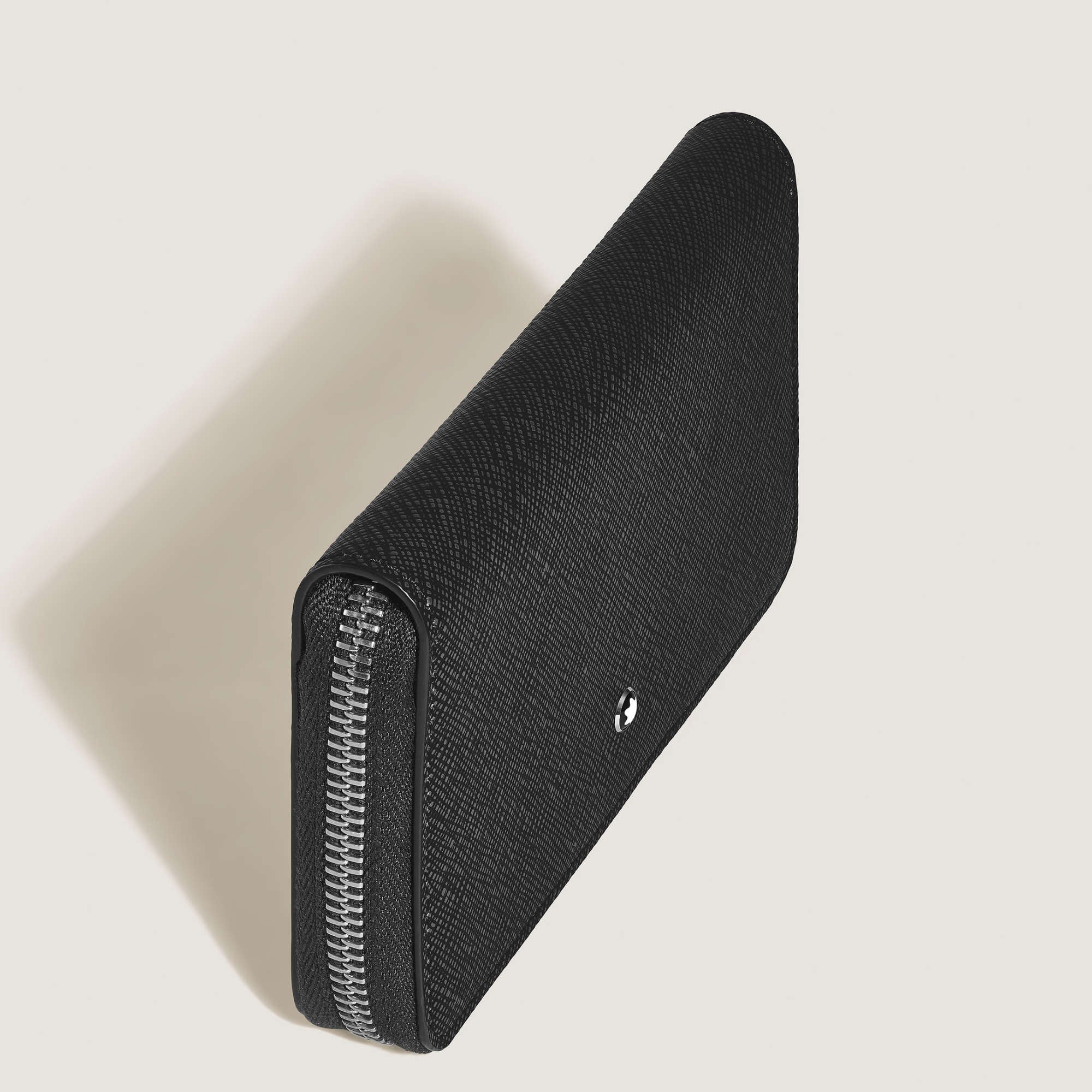 Montblanc Mittelgroße Continental-Brieftasche 12 cc mit Reißverschluss aus Sartorial Leder (MB220361)